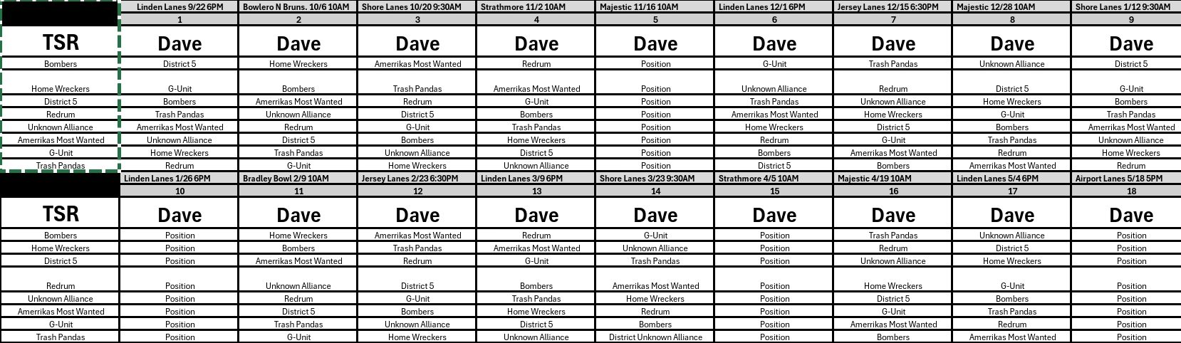 central NJ 2025 schedule